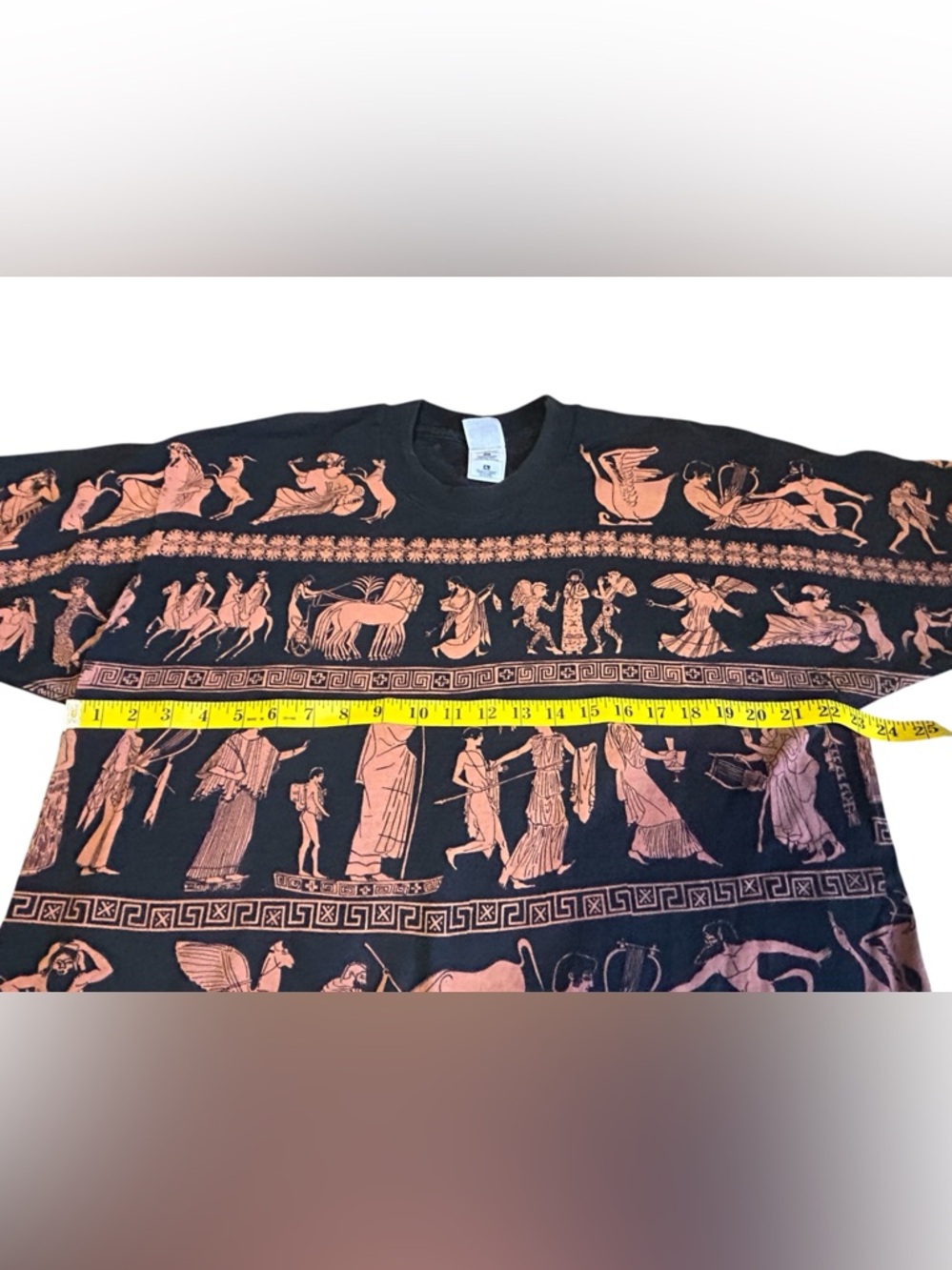 Vintage Greek Mythology AOP Tee XL Single Stitch 90s Art All Over Print - Picture 4 of 13